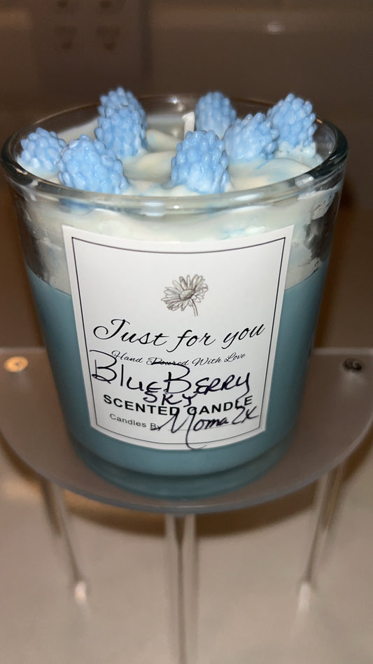 Homemade Blueberry Sky Scented Candle