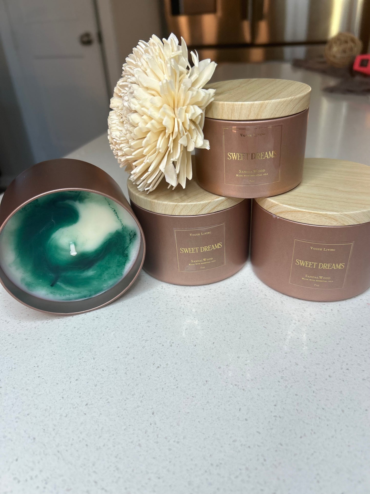 Mint Swirl Candles