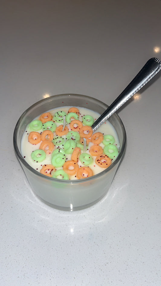 Apple Jacks Cereal Bowl Candle